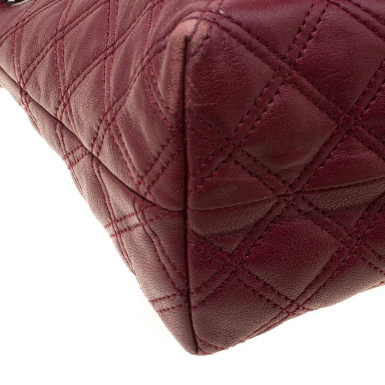 Marc Jacobs Maroon Quilted Leather Baroque Shoulder Bag For Sale at 1stdibs
