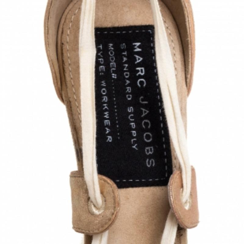 De las mujeres Marc Jacobs Bombas con lazo al tobillo de piel bronce metalizado Talla 40 en venta
