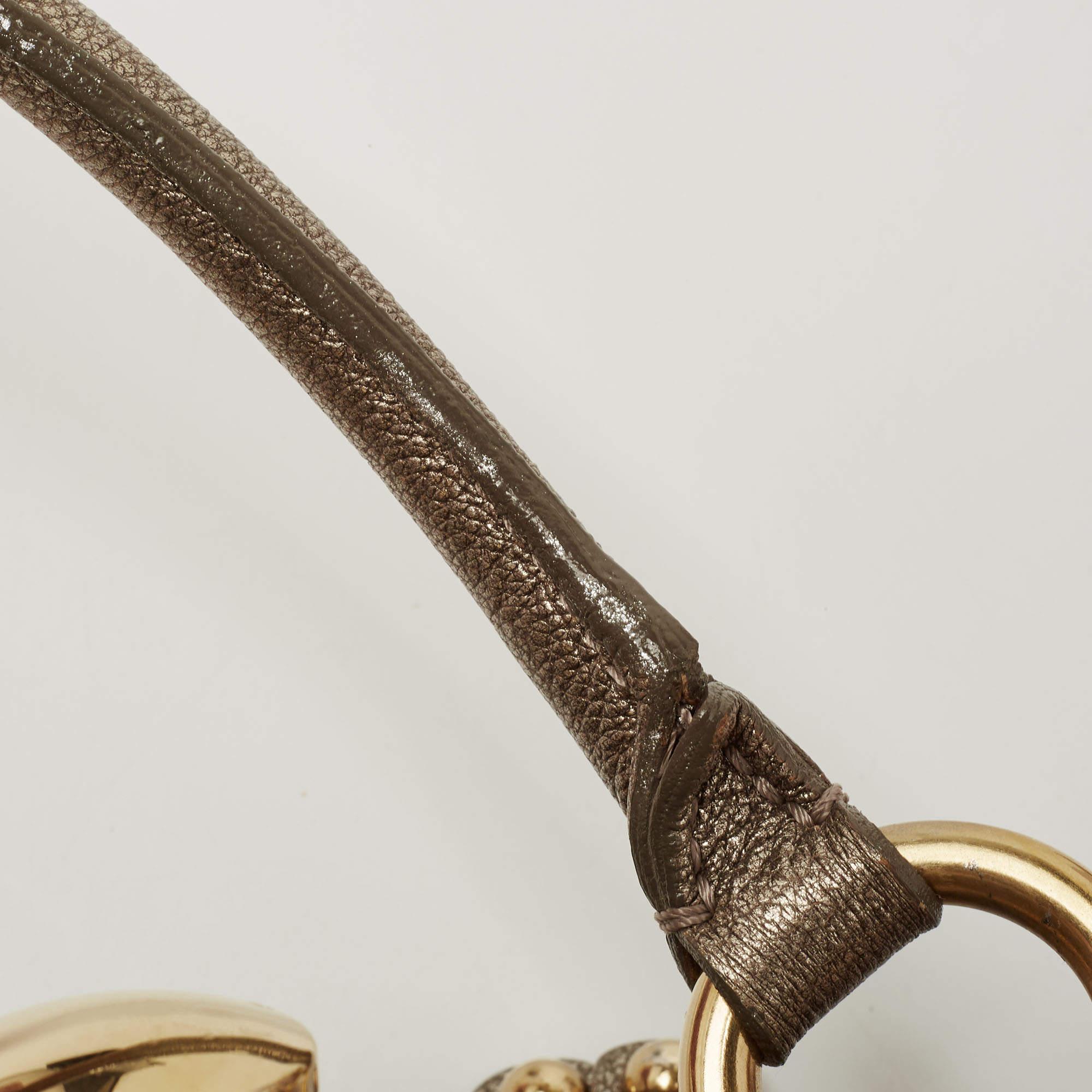 Marc Jacobs Metallic Bronze Quilted Leather Stam Satchel 6