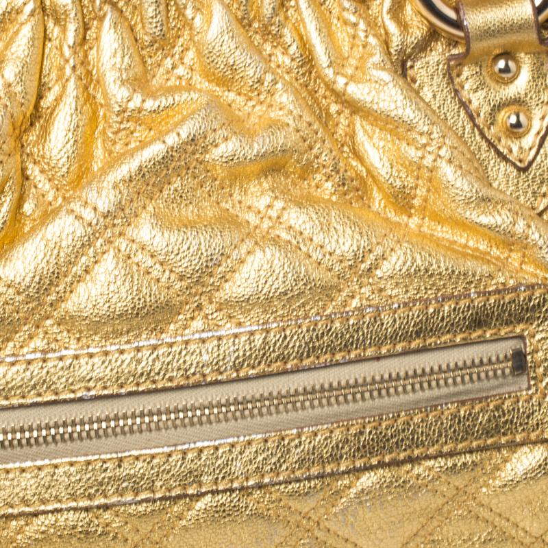 Marc Jacobs Metallic Gold Leather Stam Satchel 6