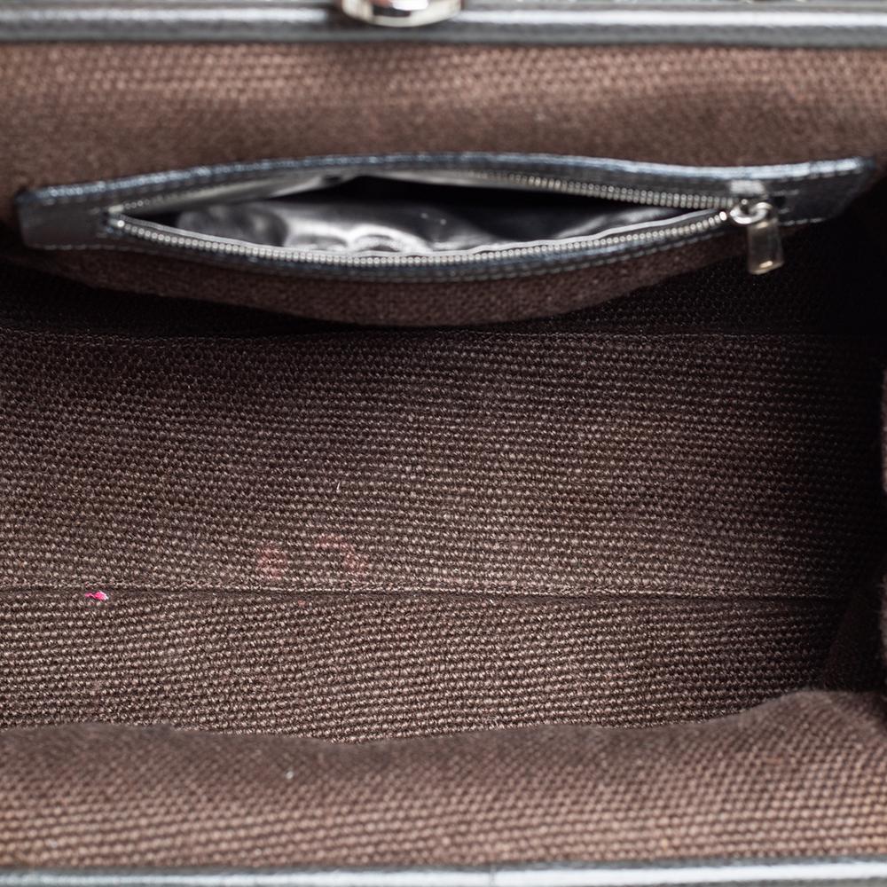 Marc Jacobs - Sacoche empilable en cuir gris métallisé en vente 2