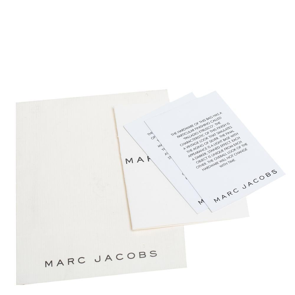 Marc Jacobs - Sacoche empilable en cuir gris métallisé en vente 3
