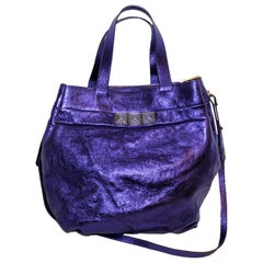 Marc Jacobs Metallic Purple Bag Top Handle & Adjustable Shoulder Strap