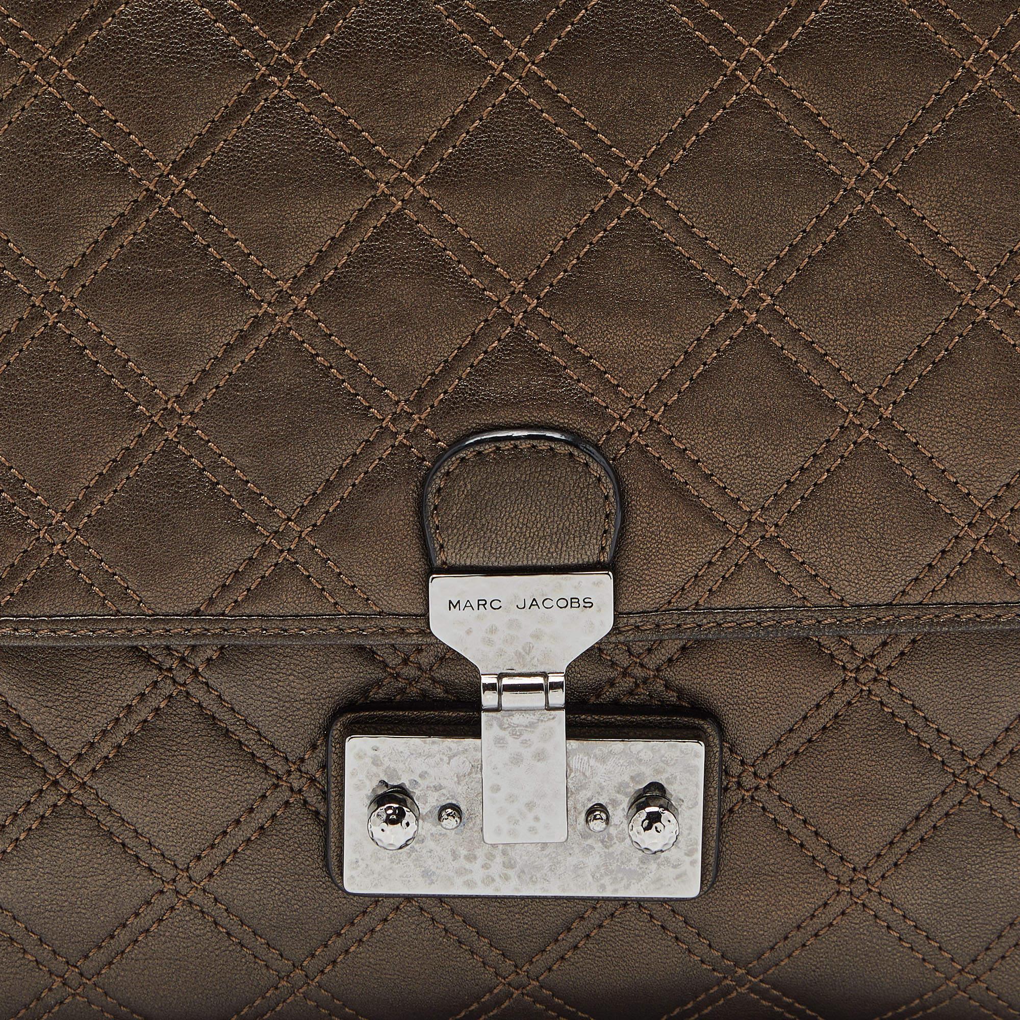 De las mujeres Marc Jacobs Bolso con solapa de piel acolchada metalizada en venta