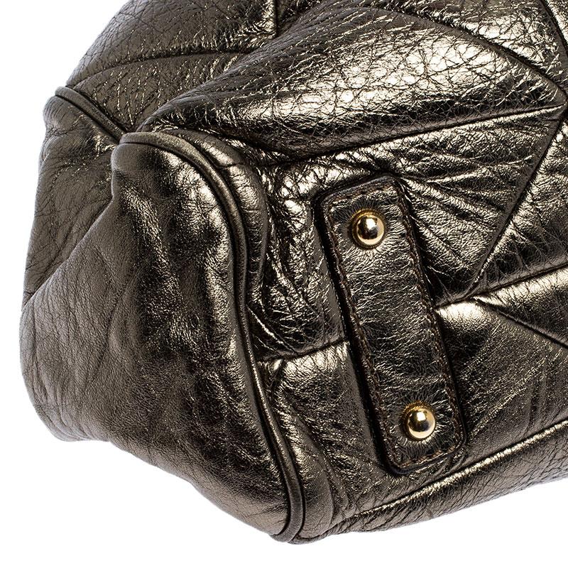 Marc Jacobs Metallic Quilted Leather Stam Shoulder Bag 4