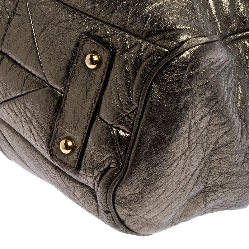 Marc Jacobs Metallic Quilted Leather Stam Shoulder Bag 2