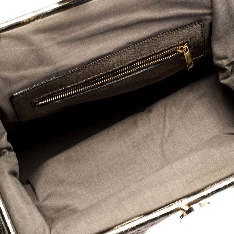 Marc Jacobs Metallic Quilted Leather Stam Shoulder Bag For Sale at 1stDibs