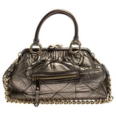 Marc Jacobs Metallic Quilted Leather Stam Shoulder Bag