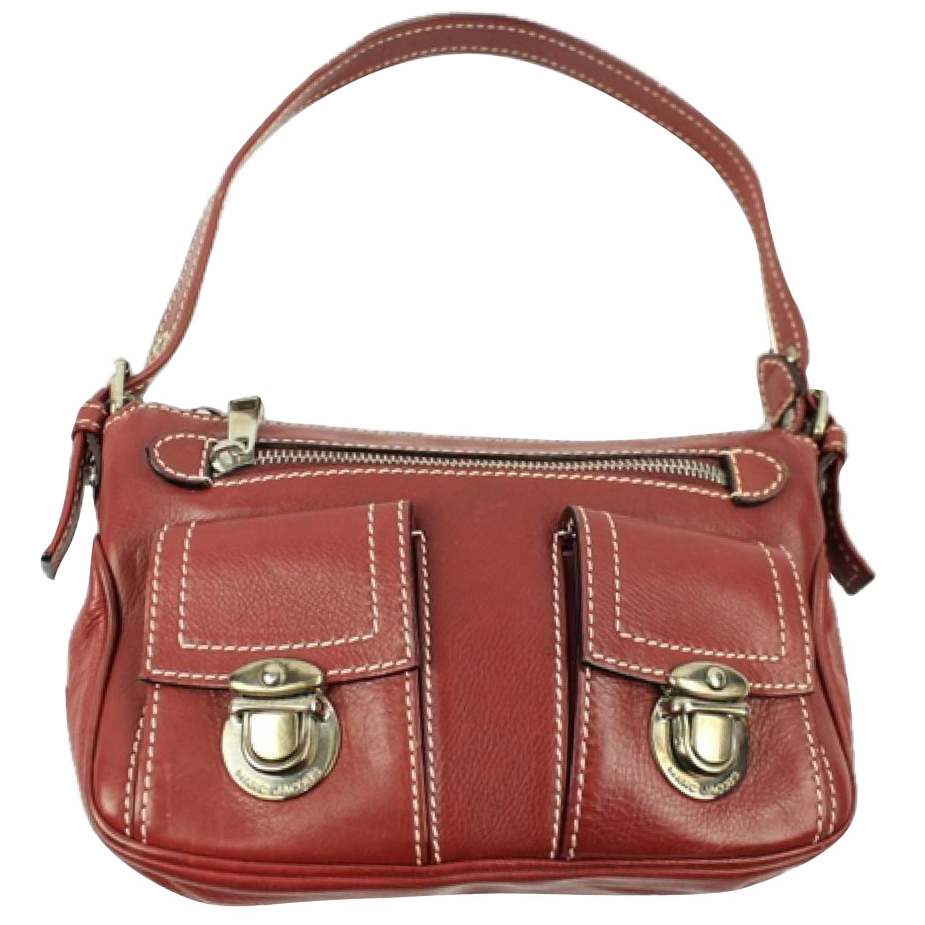 Marc Jacobs Mjbsl04 Red Leather Hobo Bag For Sale