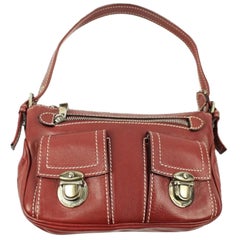 Marc Jacobs Mjbsl04 Red Leather Hobo Bag