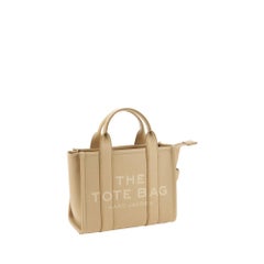 Borsa tote Marc Jacobs in pelle di vitello con stampa Monogram — Beige