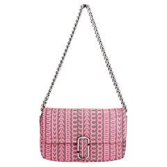 Marc Jacobs Monogram Quilted Leather Shoulder Bag — Pink