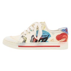 Marc Jacobs Multicolor Canvas Flower Print Low Top Sneakers Size 37