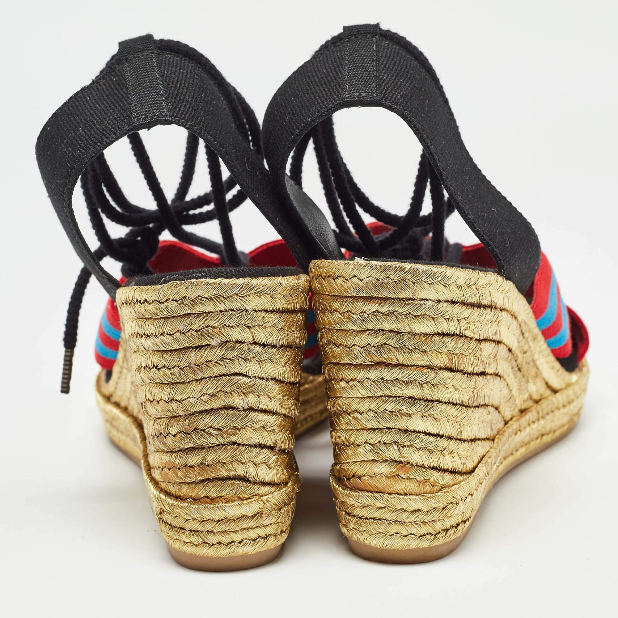 Marc Jacobs - Sandales compensées espadrilles multicolores gris gros, taille 40 Pour femmes en vente