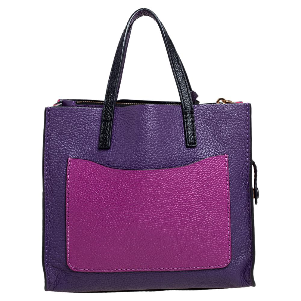 Women's Marc Jacobs Multicolor Leather Mini Colorblocked Grind Tote