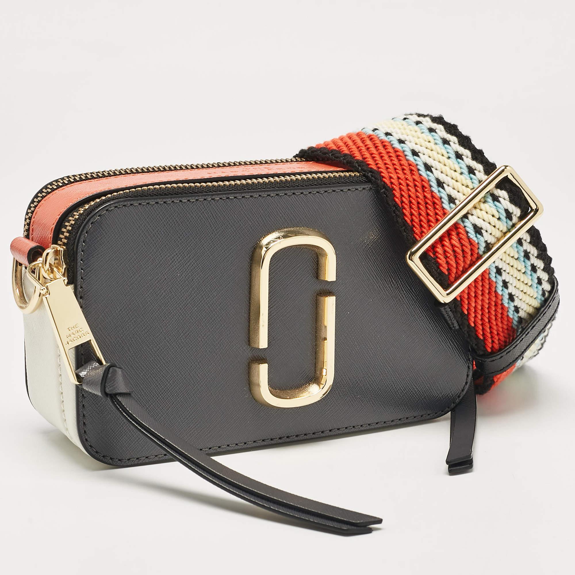 Black Marc Jacobs Multicolor Patent Leather Snapshot Crossbody Bag