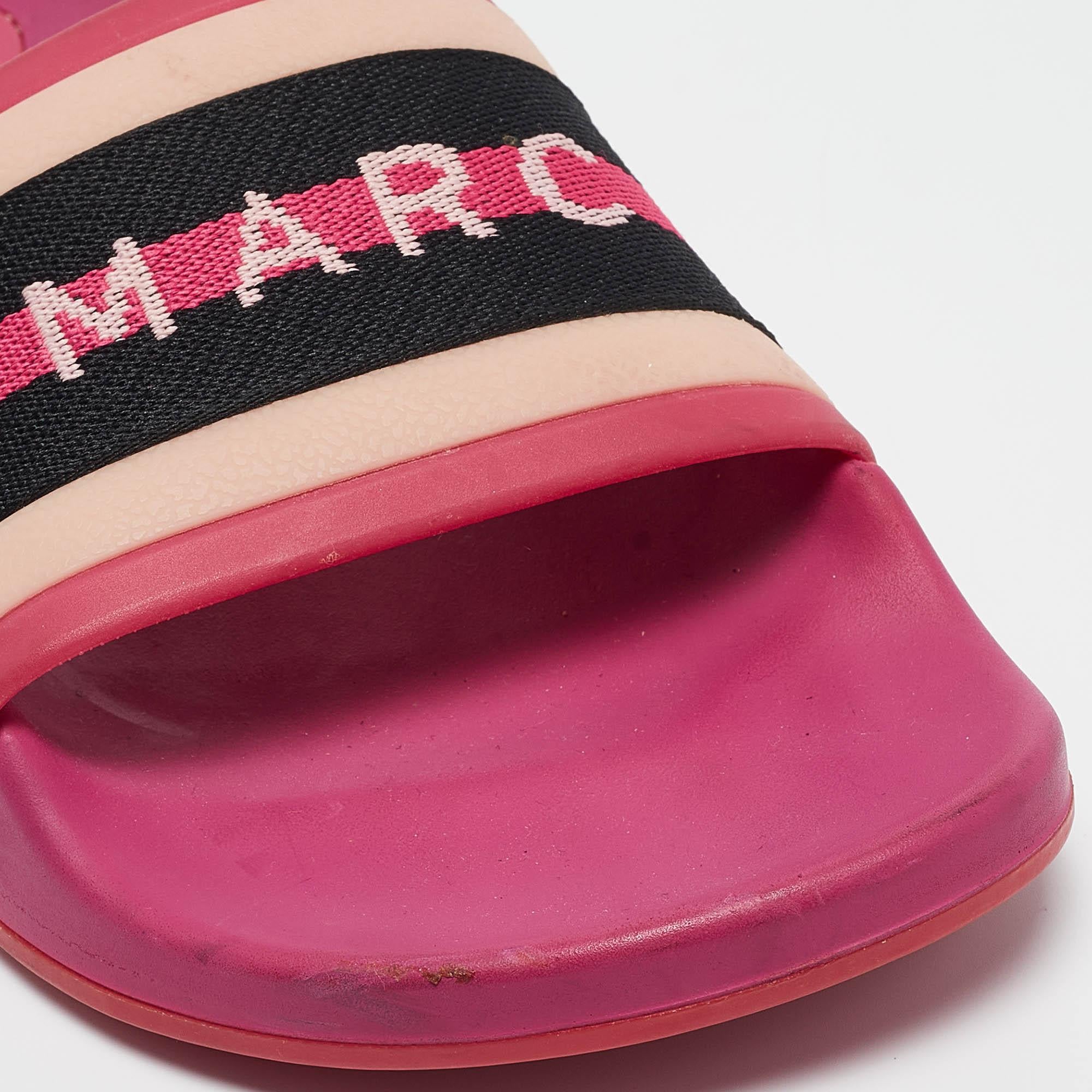 Marc Jacobs - Chausssures plates en caoutchouc multicolore, taille 39 en vente 2