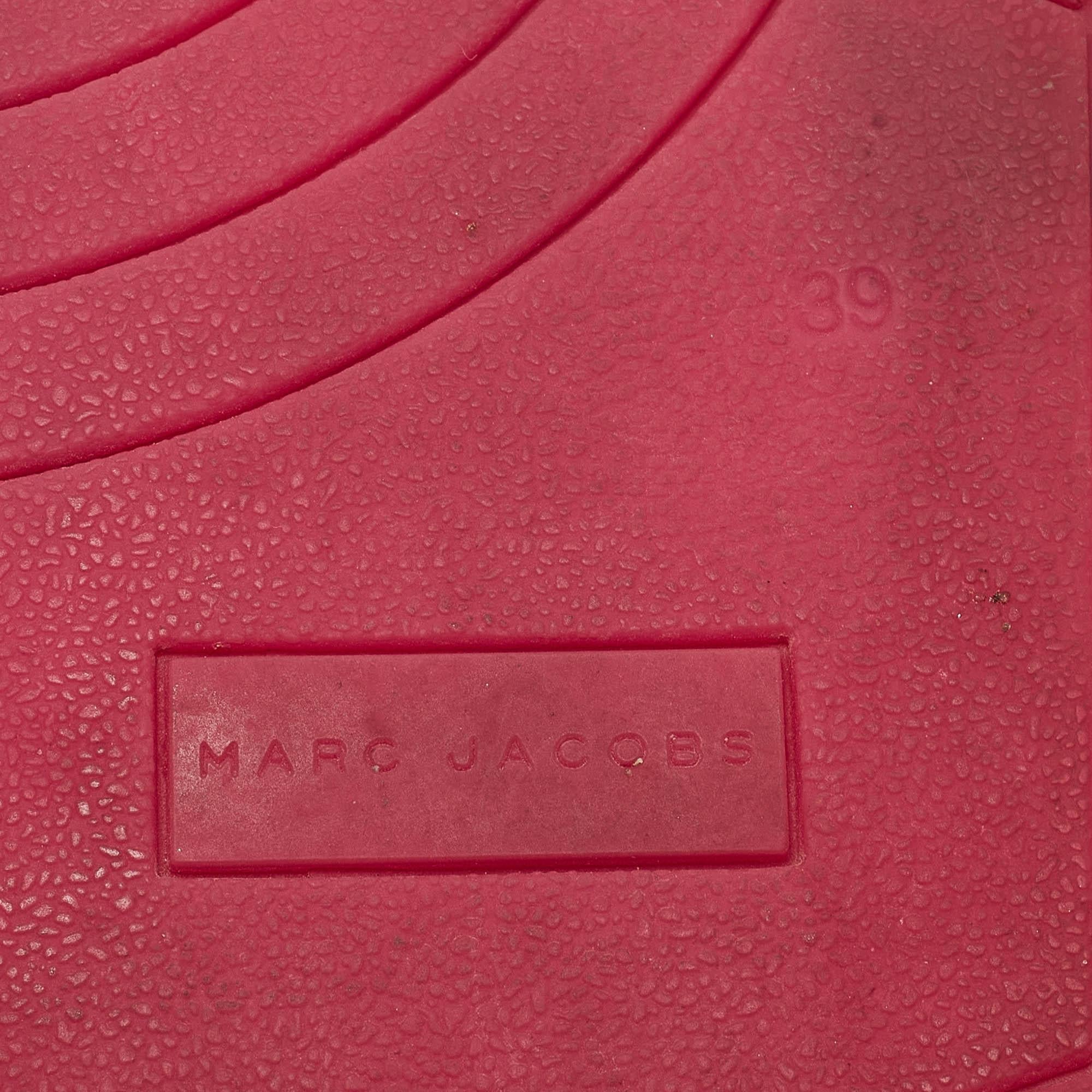 Marc Jacobs - Chausssures plates en caoutchouc multicolore, taille 39 en vente 3