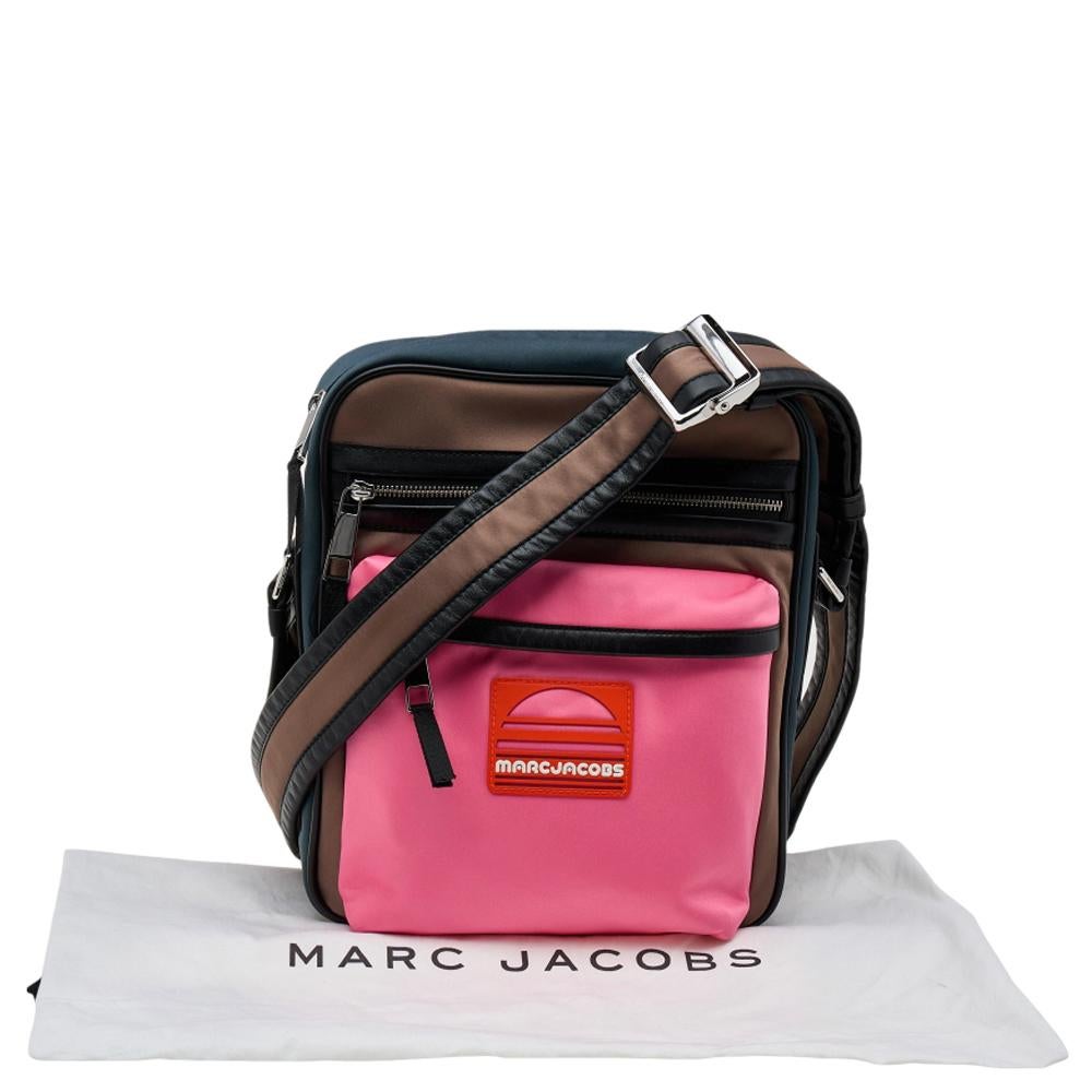 Marc Jacobs Multicolor Satin and Leather Sport Flight Messenger Bag 4