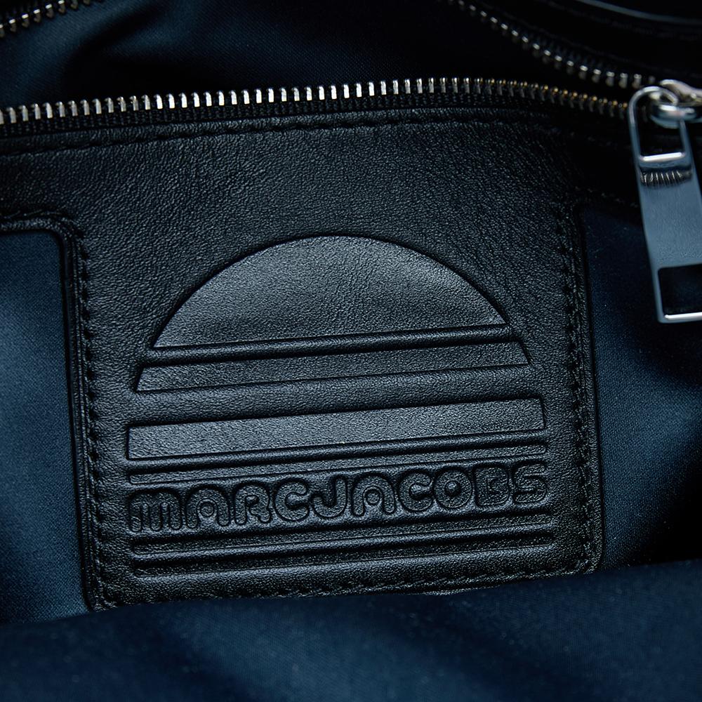 Black Marc Jacobs Multicolor Satin and Leather Sport Flight Messenger Bag