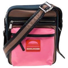 Marc Jacobs Multicolor Satin and Leather Sport Flight Messenger Bag