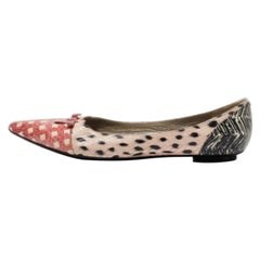 Marc Jacobs Multicolore Snakeskin Cut out Mouse Pointed Toe Ballet Flats Size 36