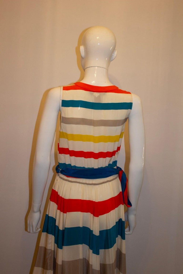 marc jacobs striped silk dress Vintage Marc Jacobs Silk Stripe + Pleated Dress