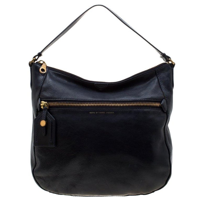 Marc Jacobs Navy Blue Leather Crossbody Bag