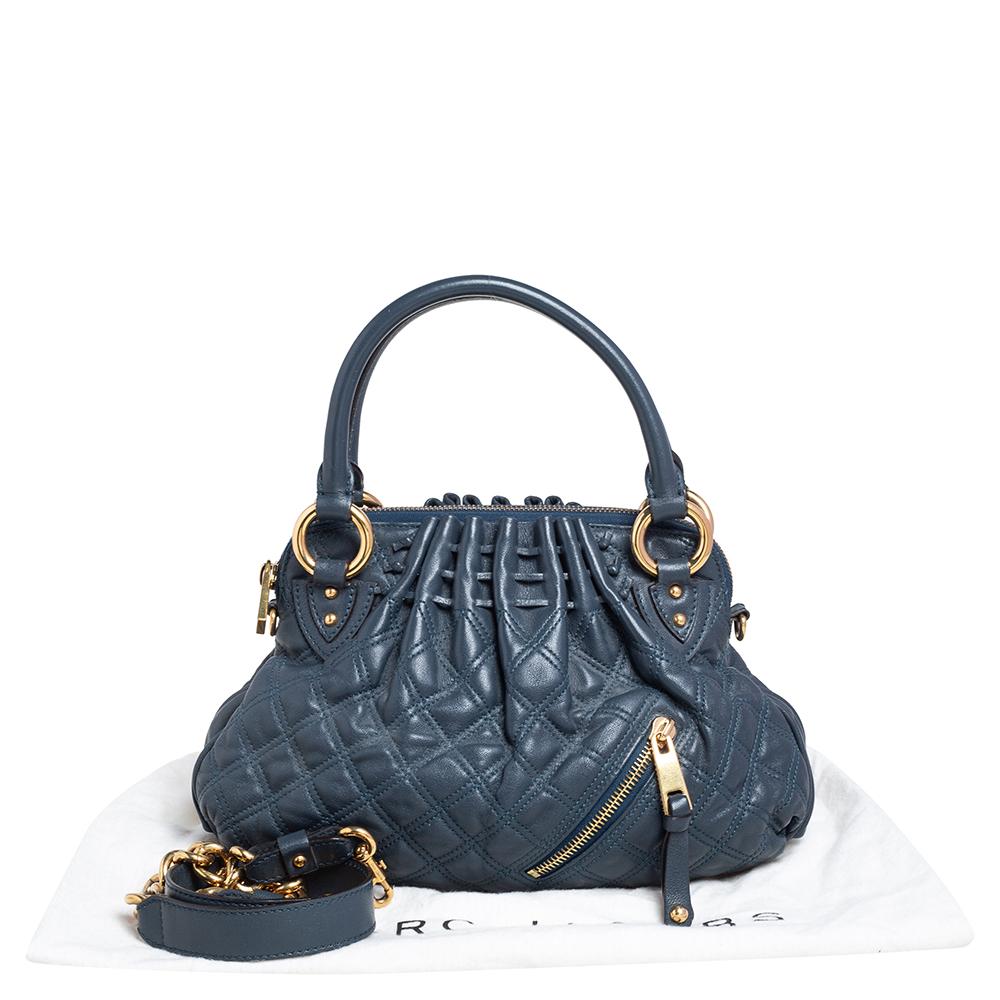 Marc Jacobs Navy Blue Quilted Leather Cecilia Satchel 5