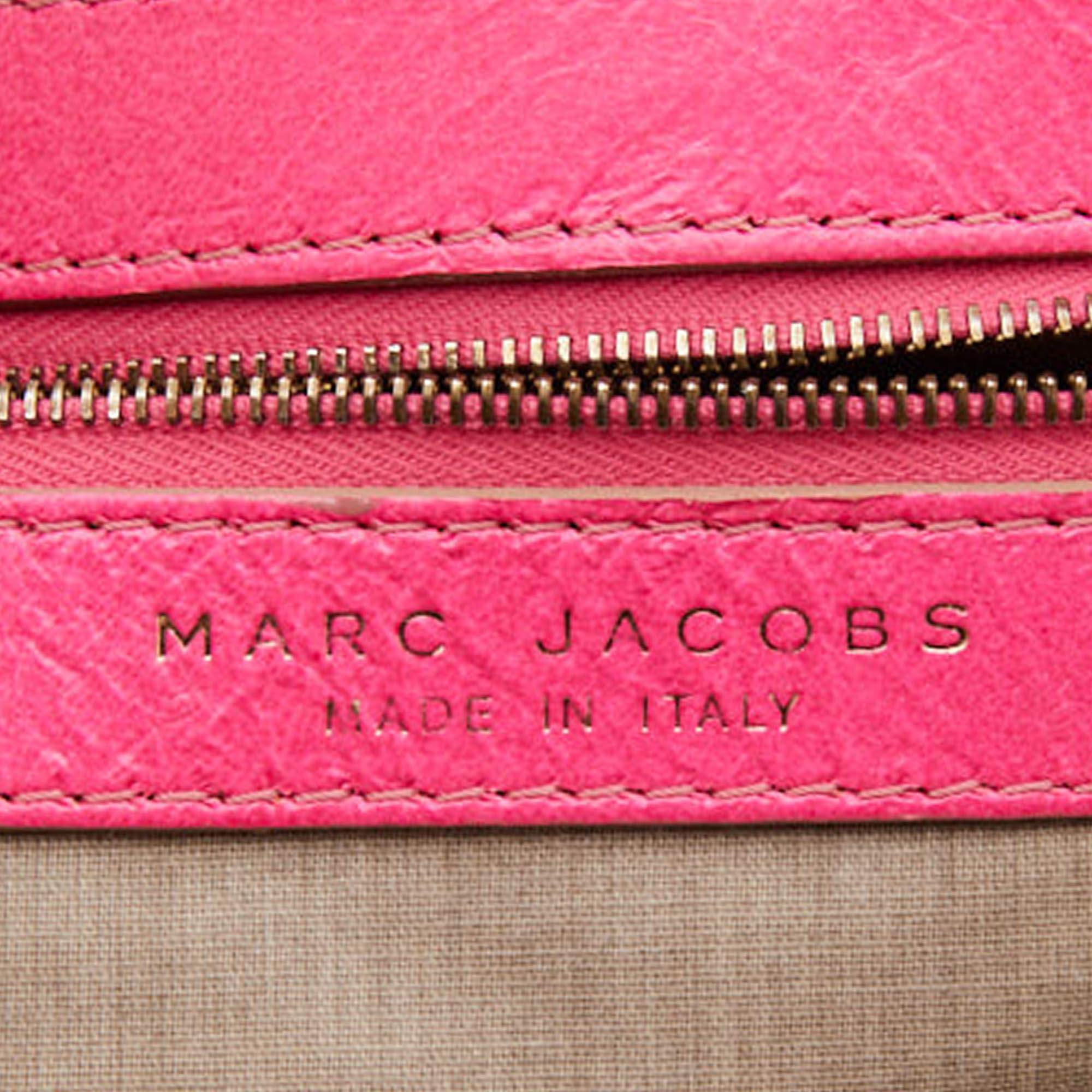 Marc Jacobs Neon Pink Quilted Leather Stam Satchel 9