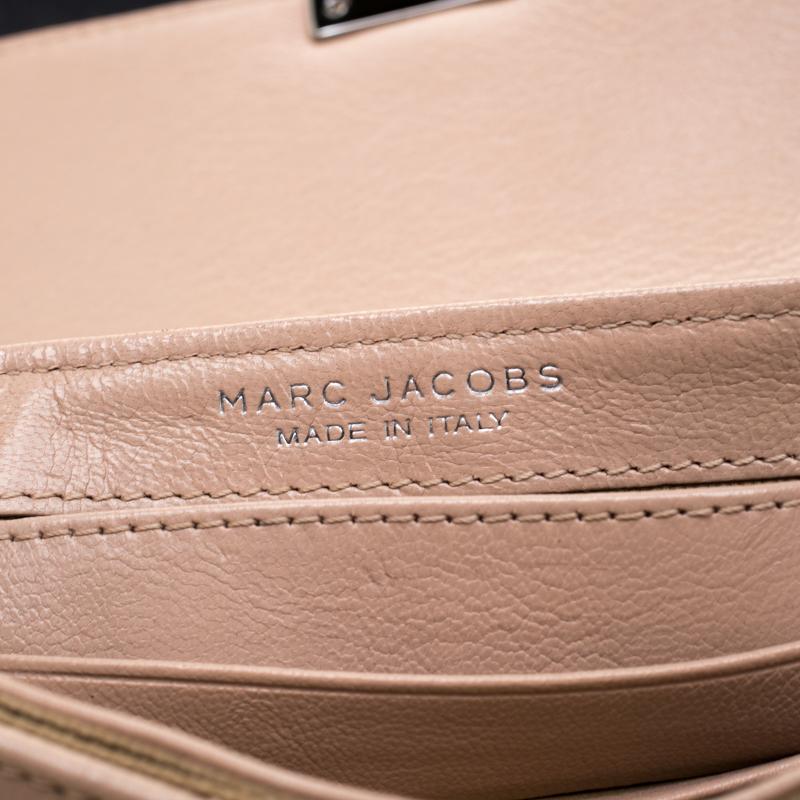 Beige Marc Jacobs Nude Leather Baroque Shoulder Bag