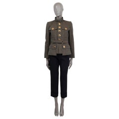 MARC JACOBS olive green wool MILITARY Jacket 4 S