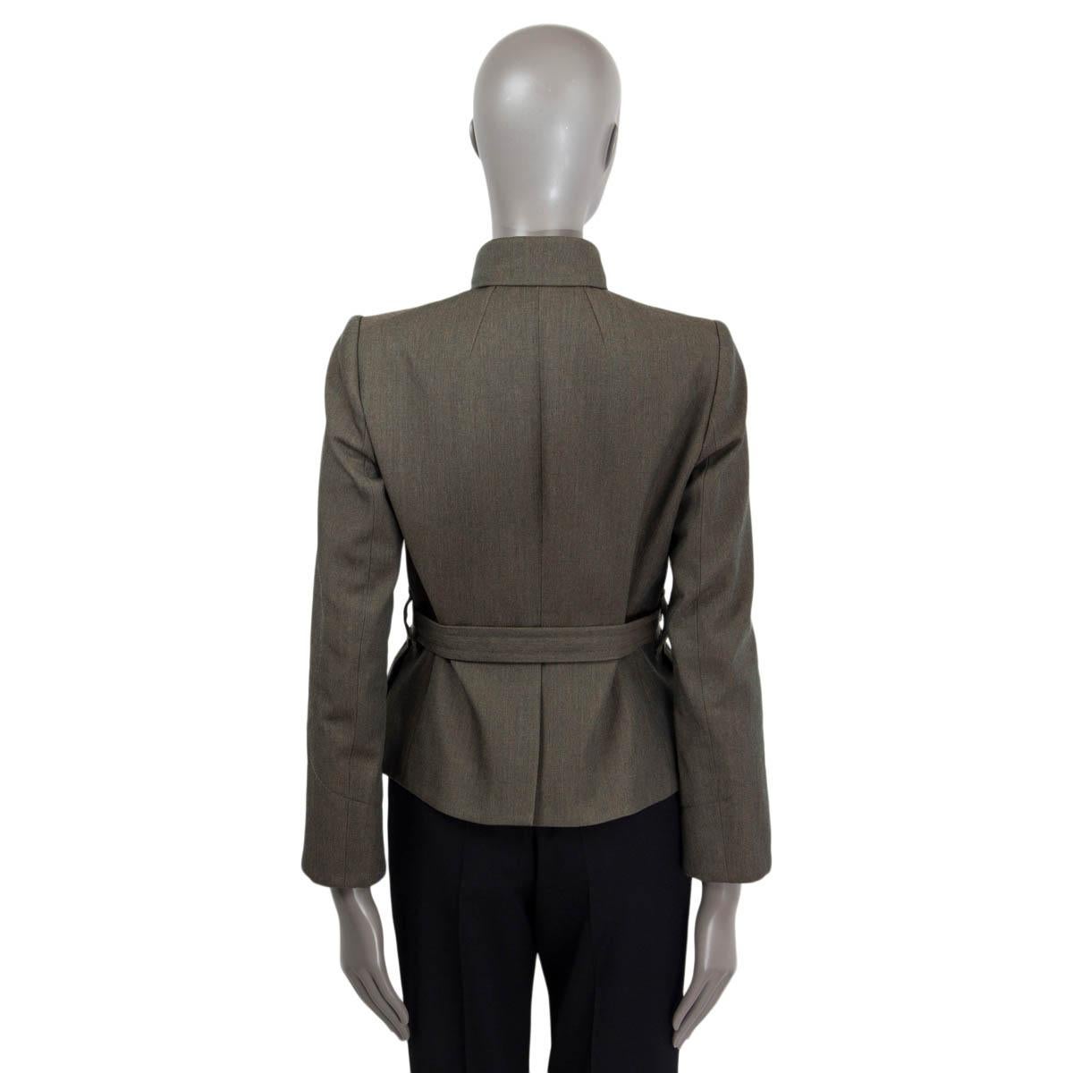 olive green military jacket