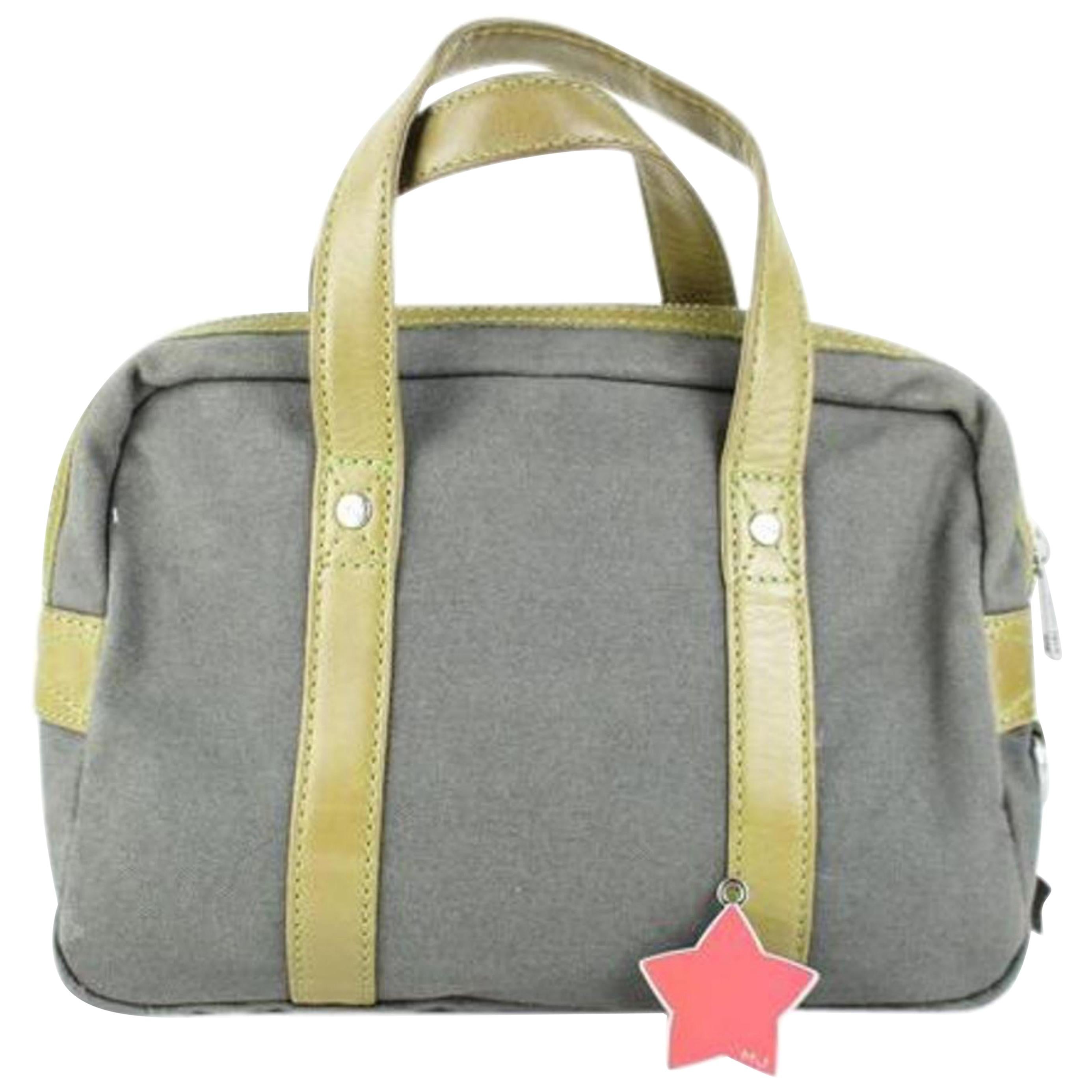 Marc Jacobs Olive Small Briefcase 1mj922 Grey Canvas Satchel For Sale