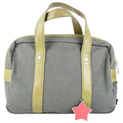 Vintage Marc Jacobs Olive Small Briefcase 1mj922 Grey Canvas Satchel