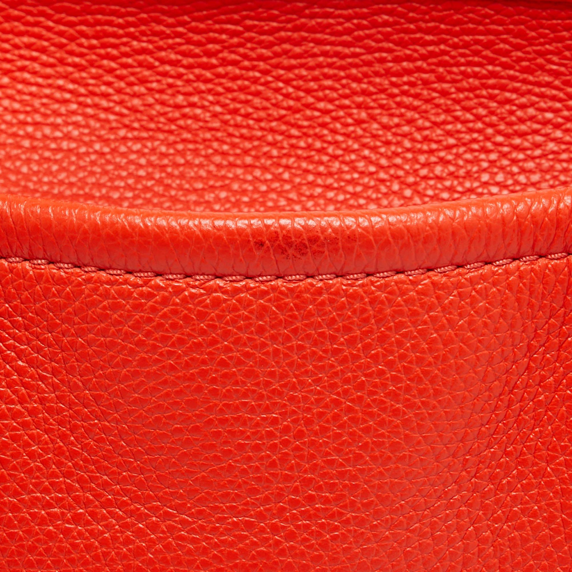 Marc Jacobs Orange Leder Medium The Tote Bag im Angebot 7