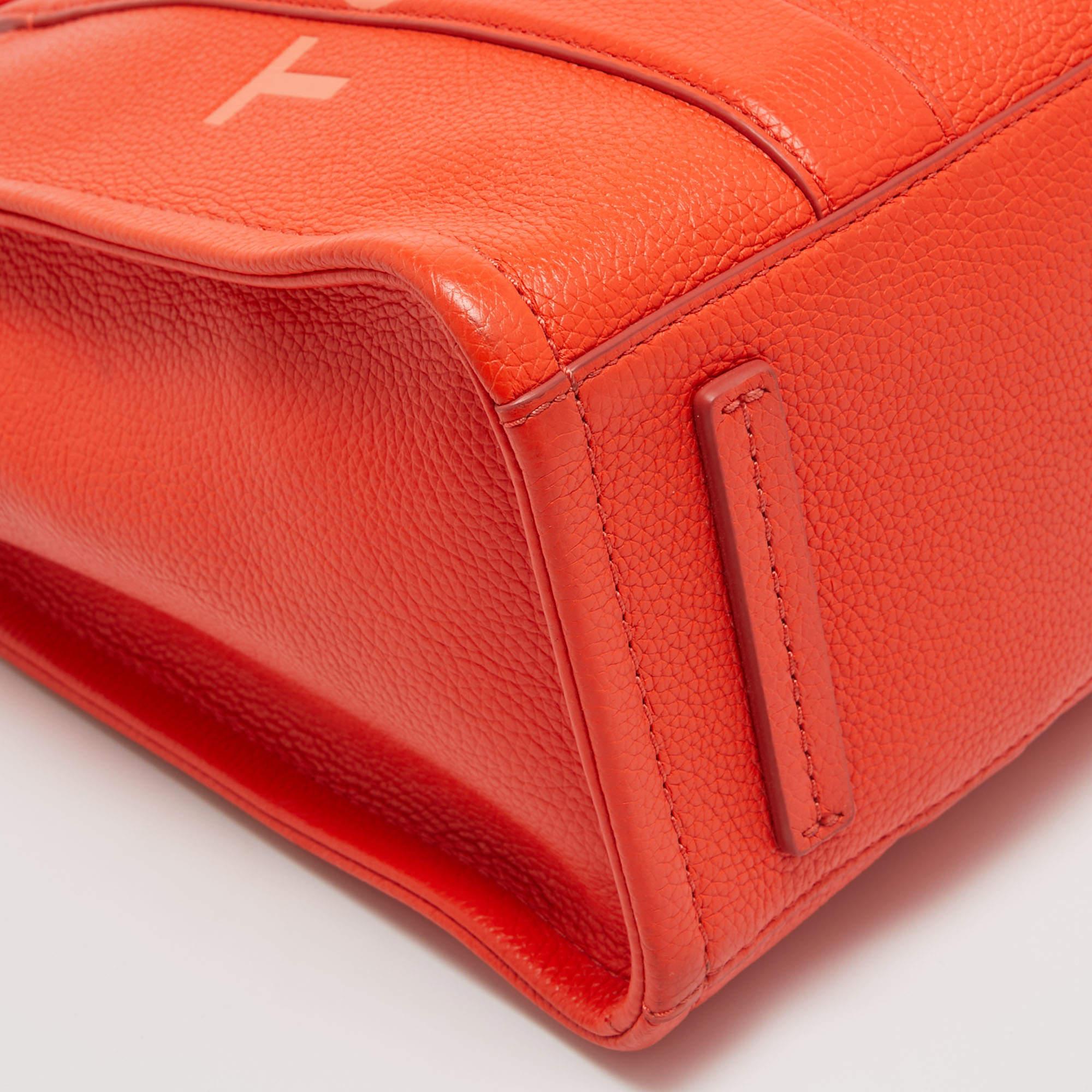Marc Jacobs Orange Leder Medium The Tote Bag im Angebot 9