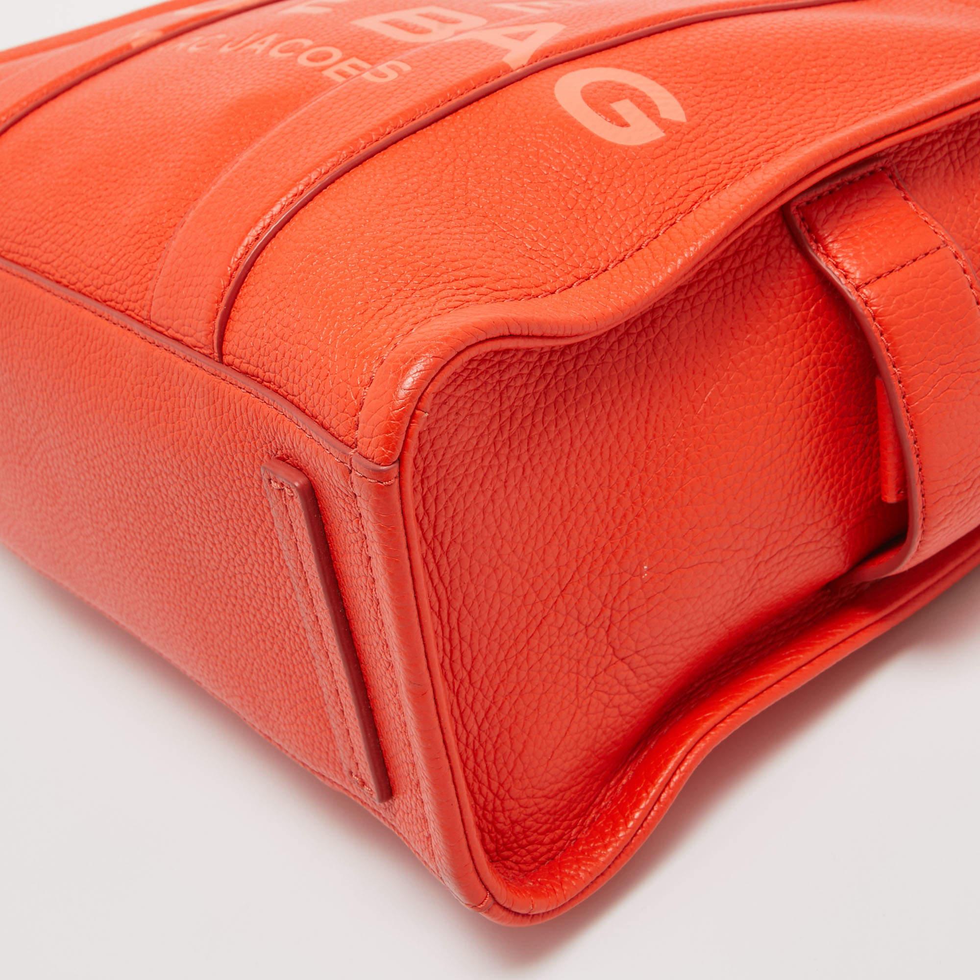 Marc Jacobs Orange Leder Medium The Tote Bag im Angebot 10