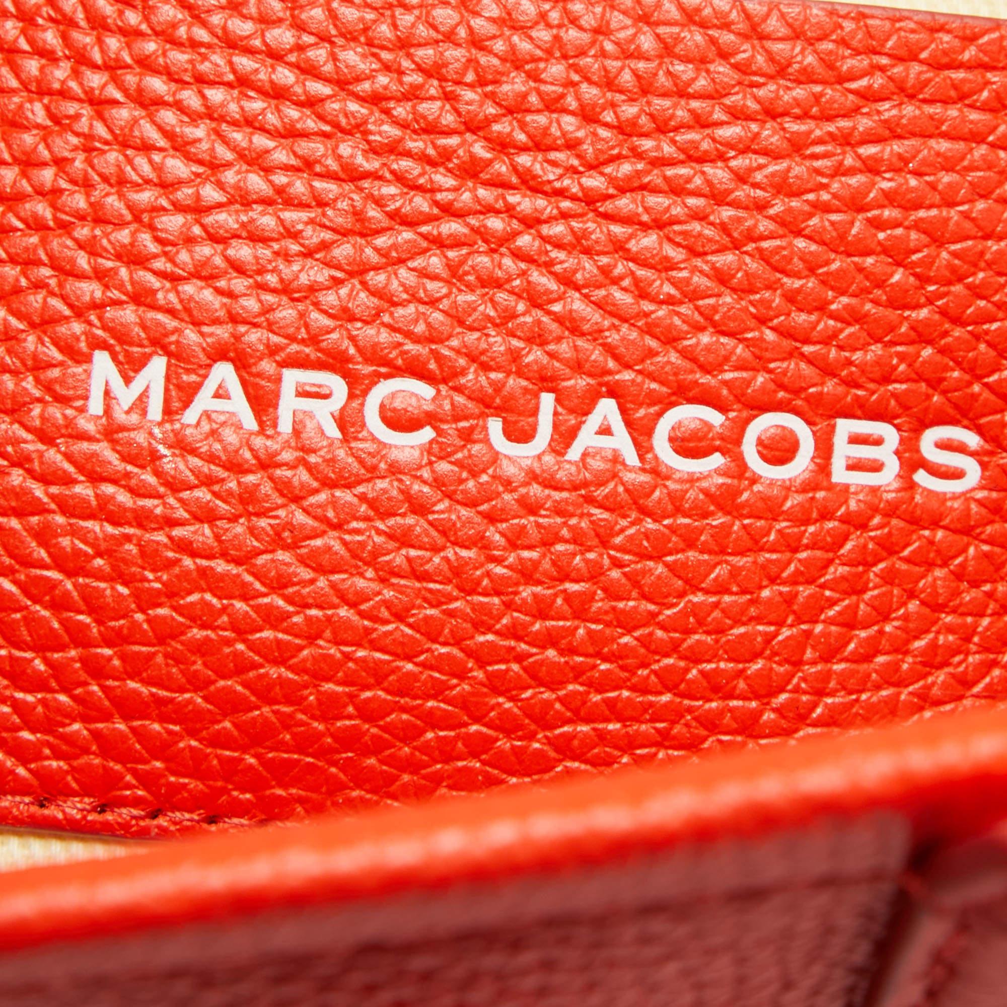 Marc Jacobs Orange Leather Medium The Tote Bag For Sale 12