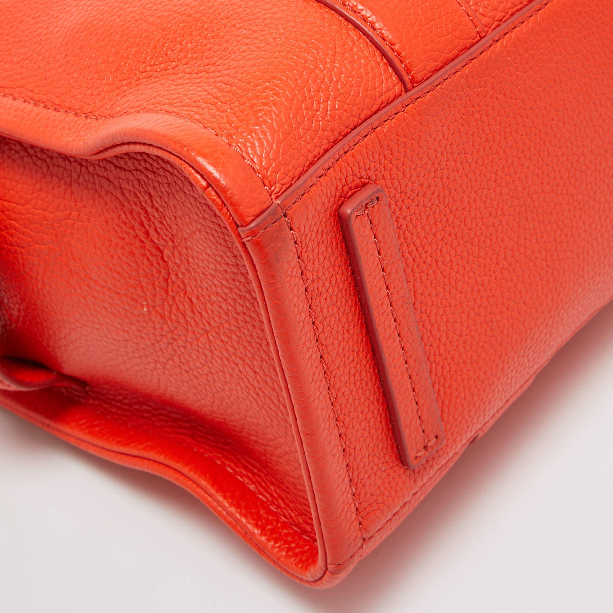 Marc Jacobs Orange Leder Medium The Tote Bag im Angebot 3