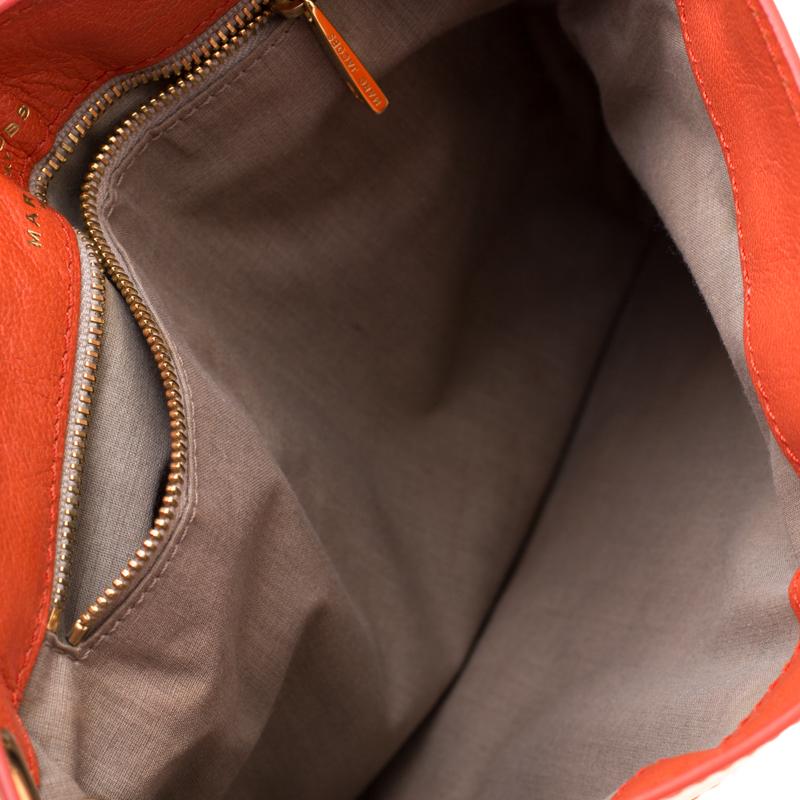 Marc Jacobs Orange Quilted Leather Mary Shoulder Bag 3