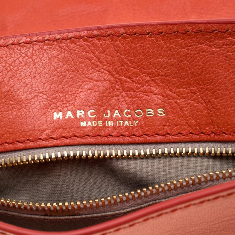 Marc Jacobs Orange Quilted Leather Mary Shoulder Bag 2
