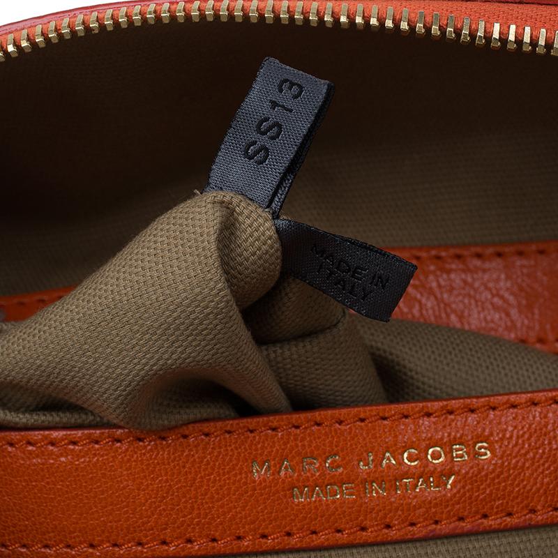 Marc Jacobs Orange Quilted Leather Rudi Satchel 7