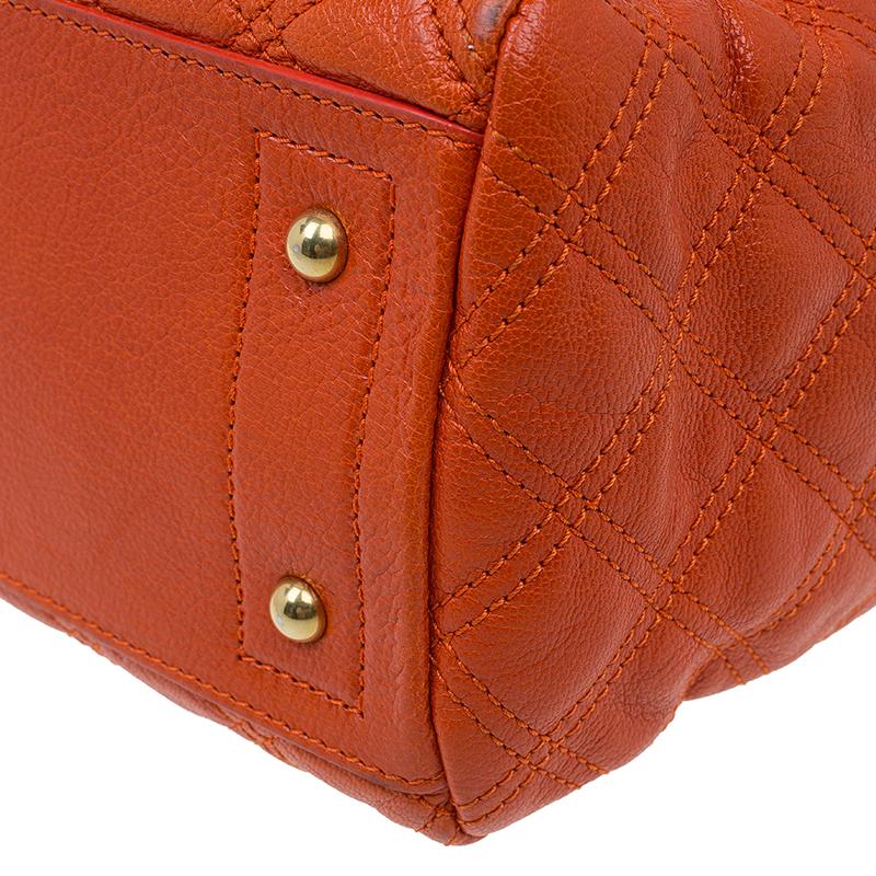 Marc Jacobs Orange Quilted Leather Rudi Satchel 8