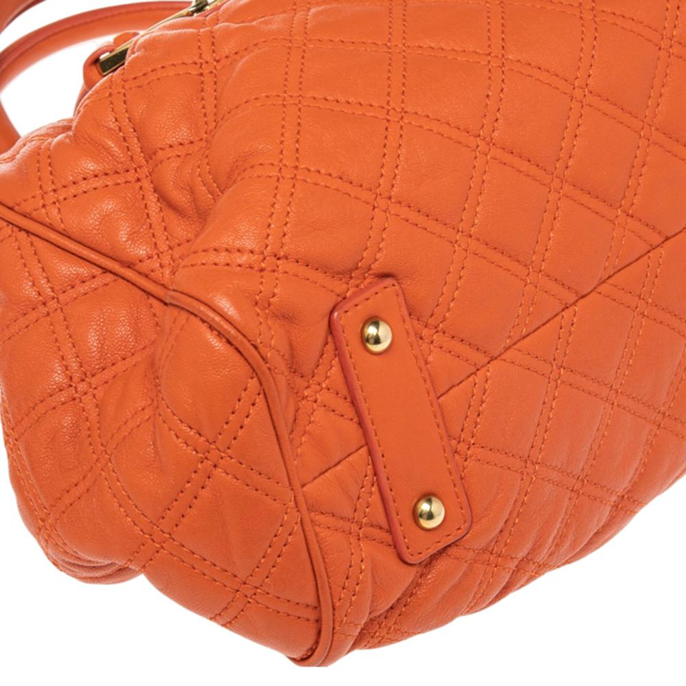 Marc Jacobs Orange Quilted Leather Stam Satchel 1