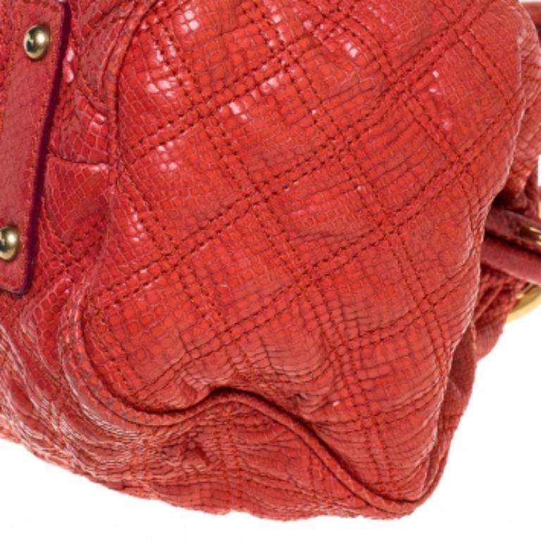 Marc Jacobs by marc jacobs en cuir gaufré orange en vente 3