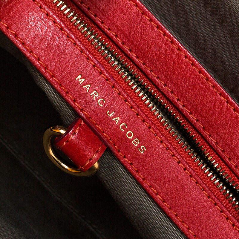 Marc Jacobs Orange Snake Skin Embossed Leather Stam Satchel For Sale 4