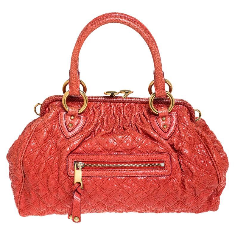 Marc Jacobs Cream Quilted Leather Stam Shoulder Bag For Sale at 1stDibs