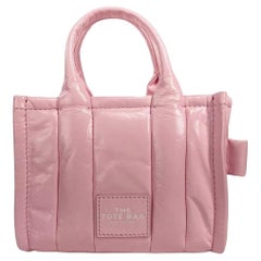 Marc Jacobs Patent Leather Crinkle Tote Bag — Pink