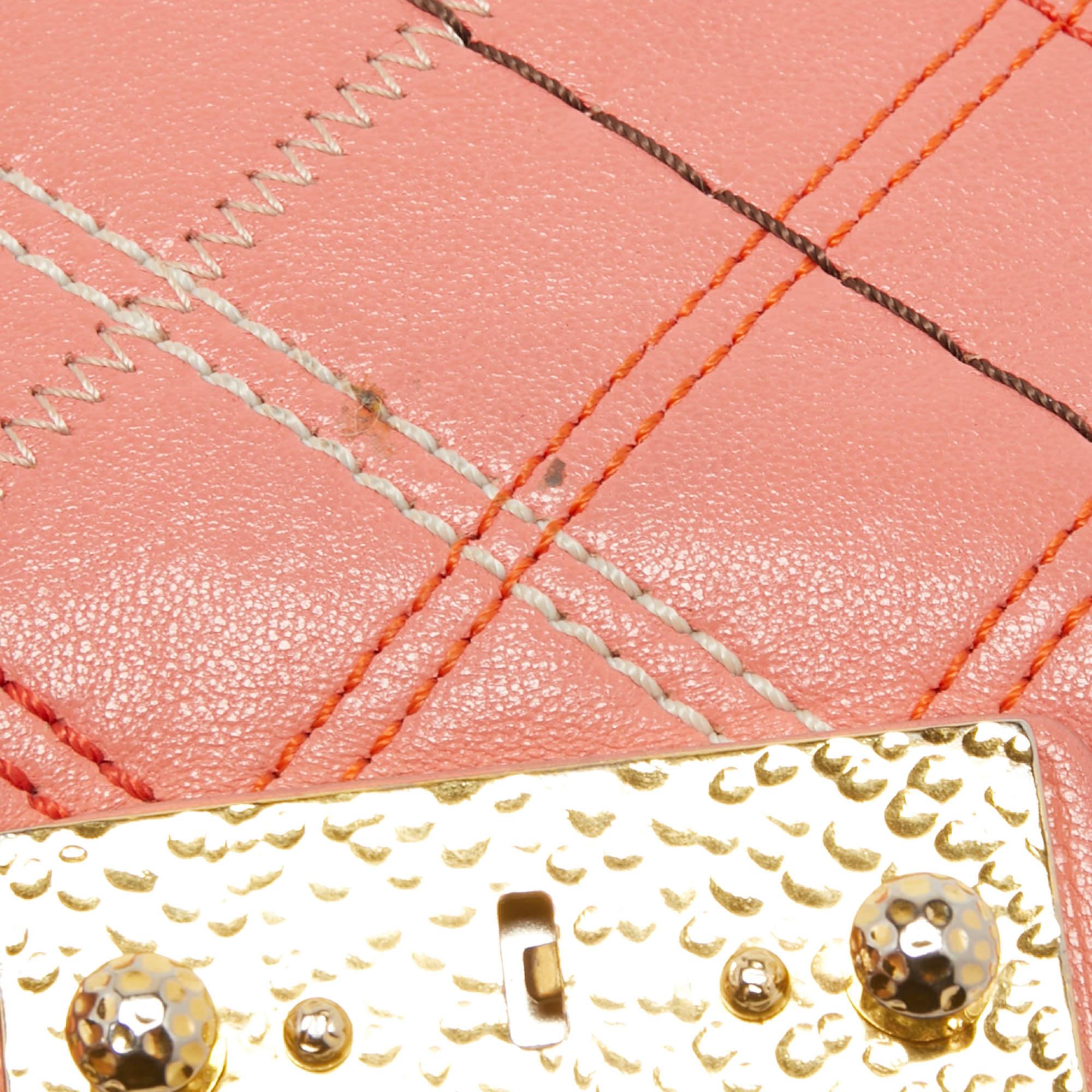 Marc Jacobs Peach Quilted Leather Flap Crossbody Bag 1